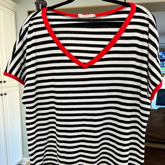 3 For $20 Mai Soli Striped Top 0048 - Picture 1 of 8